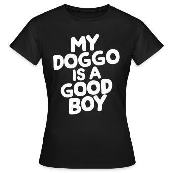 Chiens Mon toutou est un bon garçon - T-shirt Femme - noir - Devant - AI Model Female 172 dark (172cm)