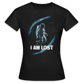 Astronaute Je suis perdu Astronaute - T-shirt Femme - noir - Devant - AI Model Female 172 dark (172cm)
