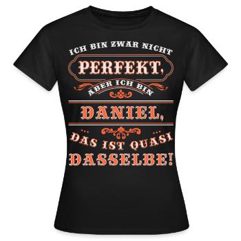 DANIEL drôle pour la journée du nom avec le nom - T-shirt Femme - noir - Devant - AI Model Female 172 dark (172cm)