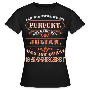 Funny JULIAN for Name Day with Name Name - Women's T-Shirt - black - Front - AI Model Female 172 dark (172cm)