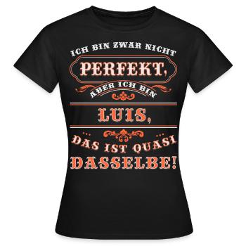 LUIS drôle pour la journée du nom avec le nom du nom - T-shirt Femme - noir - Devant - AI Model Female 172 dark (172cm)