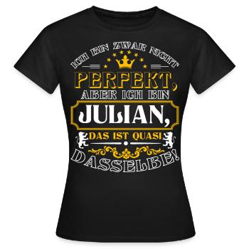 Funny JULIAN for Name Day with Name Name - Women's T-Shirt - black - Front - AI Model Female 172 dark (172cm)