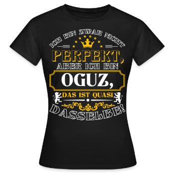 OGUZ drôle pour la journée du nom avec le nom - T-shirt Femme - noir - Devant - AI Model Female 172 dark (172cm)