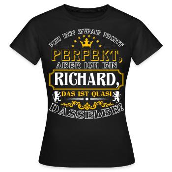 Drôle de RICHARD pour la Journée du Nom avec Nom Nom - T-shirt Femme - noir - Devant - AI Model Female 172 dark (172cm)