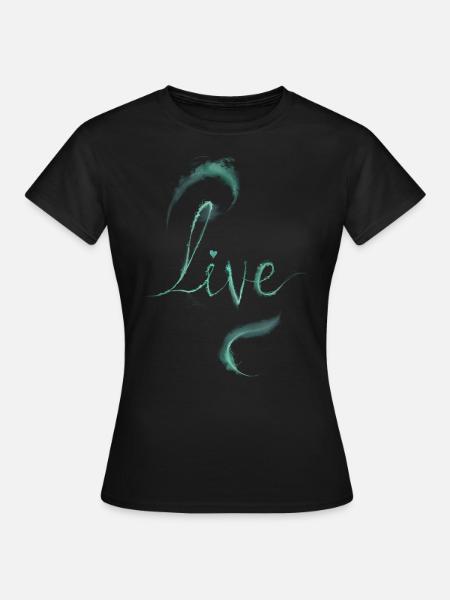 lebender grüner Staub - Frauen T-Shirt - Schwarz