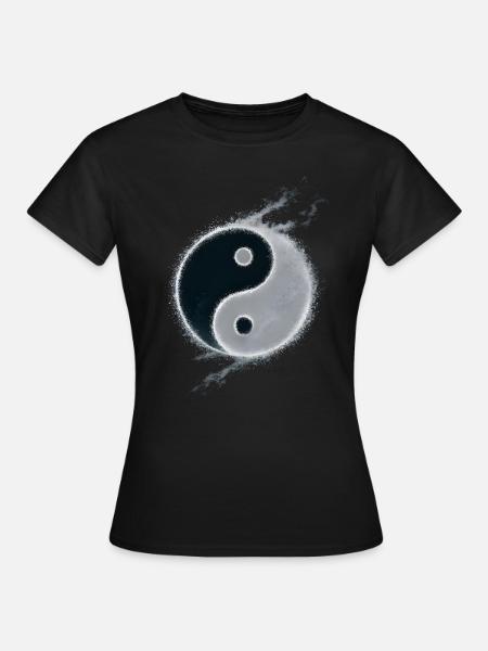 Yin Yang - T-shirt Femme - noir