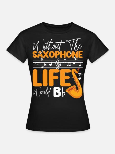 Saxophone Pun Without The - T-shirt dam - svart