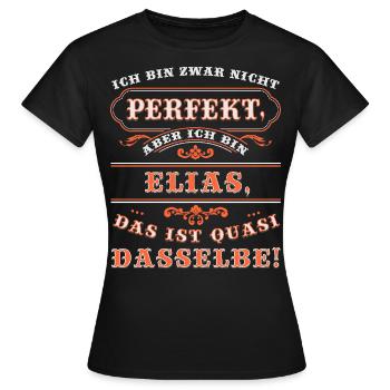 ELIAS drôle pour la Journée du Nom avec Nom Nom - T-shirt Femme - noir - Devant - AI Model Female 172 dark (172cm)