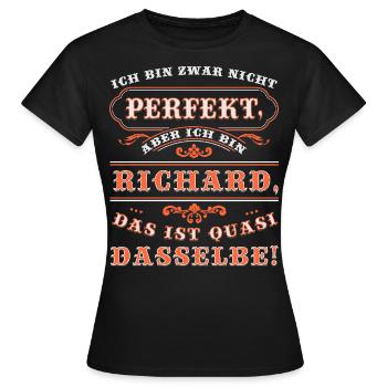 Drôle de RICHARD pour la Journée du Nom avec Nom Nom - T-shirt Femme - noir - Devant - AI Model Female 172 dark (172cm)
