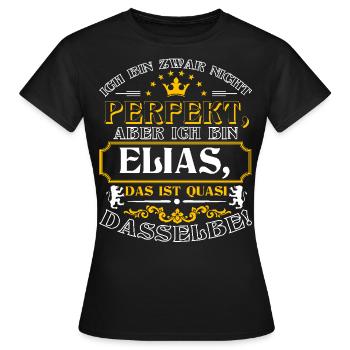 ELIAS drôle pour la Journée du Nom avec Nom Nom - T-shirt Femme - noir - Devant - AI Model Female 172 dark (172cm)
