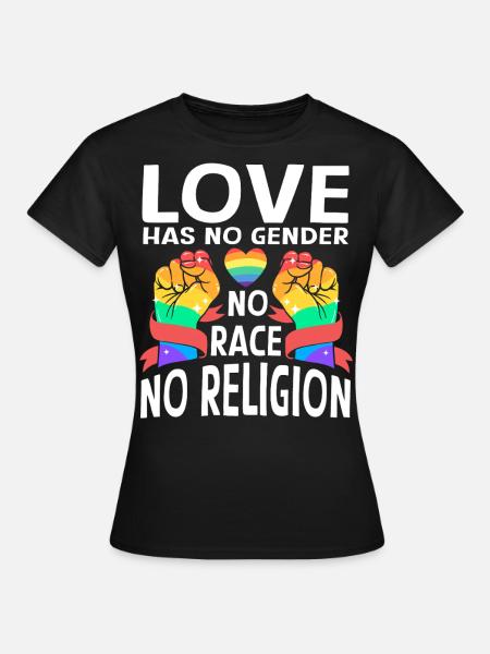 Gegen Rassismus! Für Politik Menschenrechte Liebe - Frauen T-Shirt - Schwarz