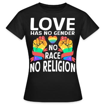 Amour, Déclaration pour l’Amour, l’Égalité et - T-shirt Femme - noir - Devant - AI Model Female 172 dark (172cm)