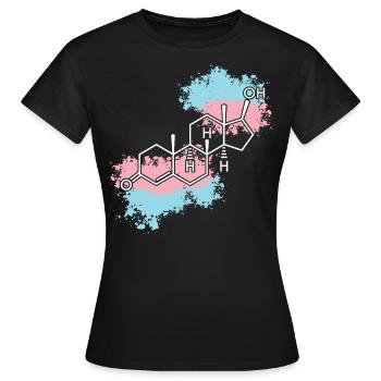 Fierté LGBT transgenre - T-shirt Femme - noir - Devant - AI Model Female 172 dark (172cm)