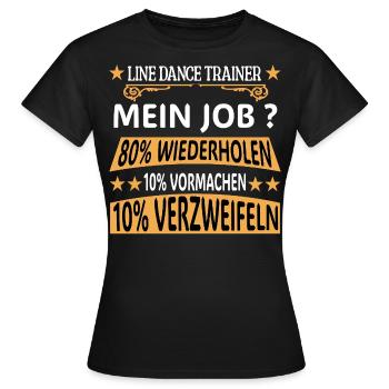 Country Western Tanzen Cowboy Line Dance - Frauen T-Shirt - Schwarz - Vorne - AI Model Female 172 dark (172cm)