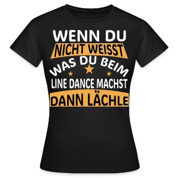 Country Western Tanzen Cowboy Line Dance - Frauen T-Shirt - Schwarz - Vorne - AI Model Female 172 dark (172cm)