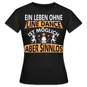 Country Western Tanzen Cowboy Line Dance - Frauen T-Shirt - Schwarz - Vorne - AI Model Female 172 dark (172cm)