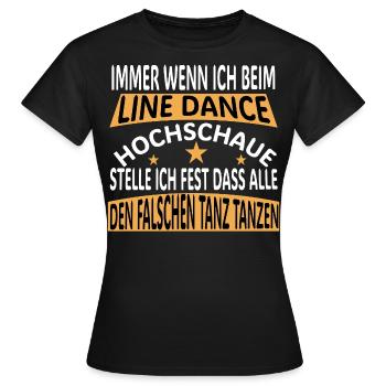 Country Western Tanzen Cowboy Line Dance - Frauen T-Shirt - Schwarz - Vorne - AI Model Female 172 dark (172cm)
