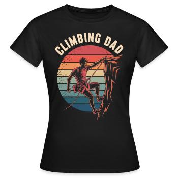 Papa grimpeur - T-shirt Femme - noir - Devant - AI Model Female 172 dark (172cm)