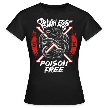 Straight Edge Vegan, Anti-Drug, Punk - Women's T-Shirt - black - Front - AI Model Female 172 dark (172cm)