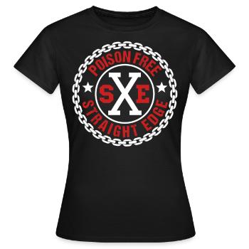 Straight Edge Vegan, Anti-Drug, Punk - Women's T-Shirt - black - Front - AI Model Female 172 dark (172cm)