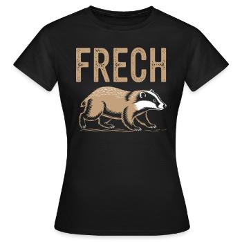Frechdachs - Frauen T-Shirt - Schwarz - Vorne - AI Model Female 172 dark (172cm)