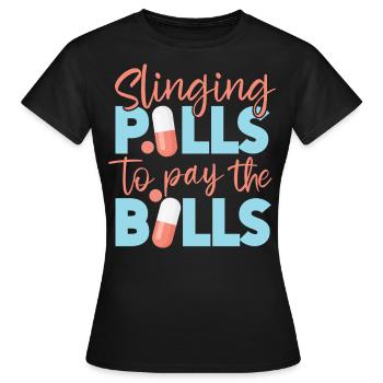 Pharmacy Tech Technician - Women's T-Shirt - black - Front - AI Model Female 172 dark (172cm)