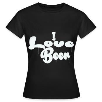 I Love beer - Frauen T-Shirt - Schwarz - Vorne - AI Model Female 172 dark (172cm)
