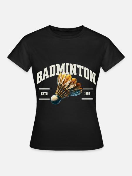 Badminton - Frauen T-Shirt - Schwarz