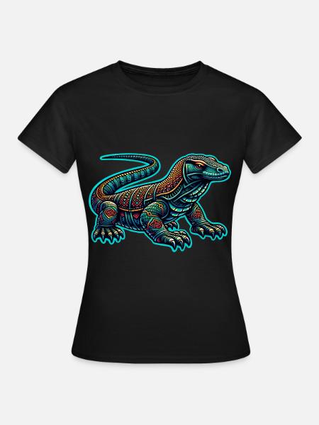 Komodo Dragon - Frauen T-Shirt - Schwarz