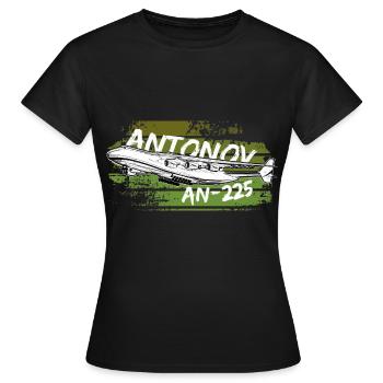 Antonov AN-225 avion fret aérien stratégique - T-shirt Femme - noir - Devant - AI Model Female 172 dark (172cm)
