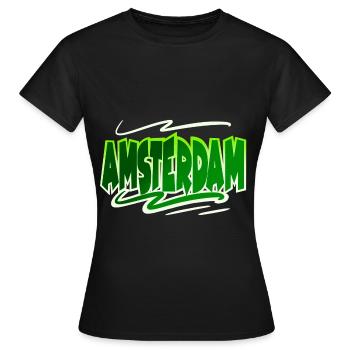 Amsterdam - Women's T-Shirt - black - Front - AI Model Female 172 dark (172cm)
