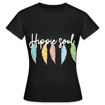Mouvement Hippie Paix Fleur Pouvoir Paix - T-shirt Femme - noir - Devant - AI Model Female 172 dark (172cm)