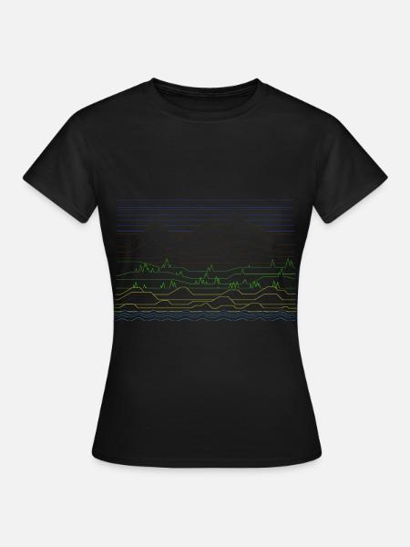verschidene Landschaften - Frauen T-Shirt - Schwarz