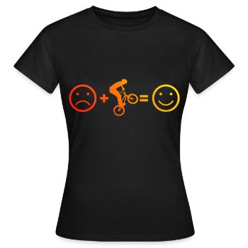 Femmes bmx vélo bmx jeunes hommes bmx cyclisme - T-shirt Femme - noir - Devant - AI Model Female 172 dark (172cm)