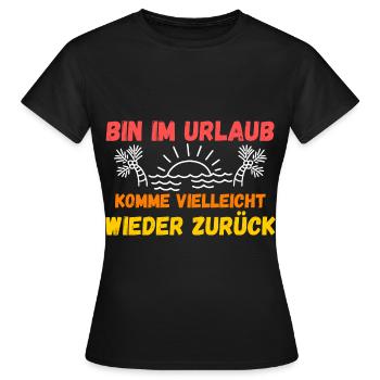 Sommerurlaub Urlauber Urlaub - Frauen T-Shirt - Schwarz - Vorne - AI Model Female 172 dark (172cm)