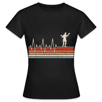 Mumie Herzschlag - Frauen T-Shirt - Schwarz - Vorne - AI Model Female 172 dark (172cm)