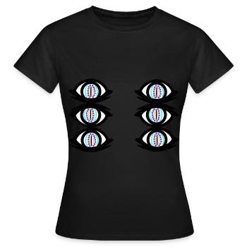 Eye Eyes Fantasy Chaman Spirituel Occulte - T-shirt Femme - noir - Devant - AI Model Female 172 dark (172cm)