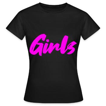 Girls - Women's T-Shirt - black - Front - AI Model Female 172 dark (172cm)