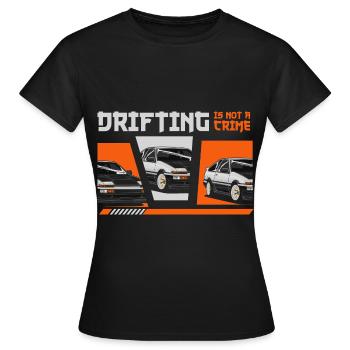 Motorsport Sportwagen Asphalt Mechaniker - Frauen T-Shirt - Schwarz - Vorne - AI Model Female 172 dark (172cm)