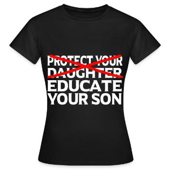 Feministin Feminismus Emanzipation Geschenk - Frauen T-Shirt - Schwarz - Vorne - AI Model Female 172 dark (172cm)