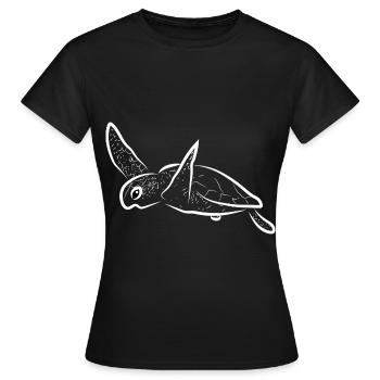 Turtle turtle - Women's T-Shirt - black - Front - AI Model Female 172 dark (172cm)