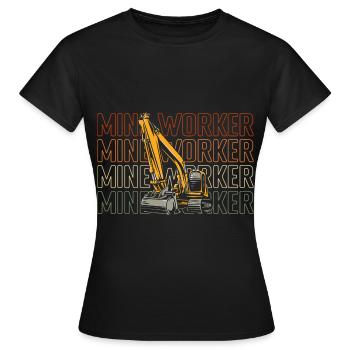 Bergmann Unter Tage Grubenarbeiter Grube - Frauen T-Shirt - Schwarz - Vorne - AI Model Female 172 dark (172cm)