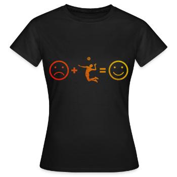 Volleyball player Volleyball player Volleyball - Women's T-Shirt - black - Front - AI Model Female 172 dark (172cm)