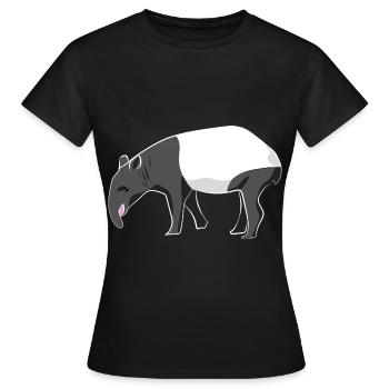 Tapir Zootier - Frauen T-Shirt - Schwarz - Vorne - AI Model Female 172 dark (172cm)