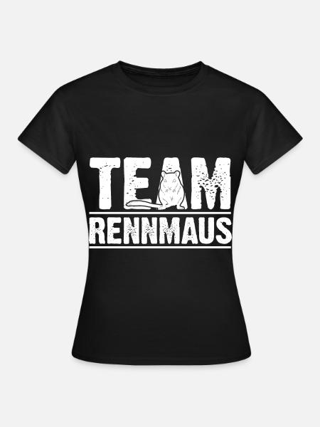 Maus Mäuse Rennmaus - Frauen T-Shirt - Schwarz