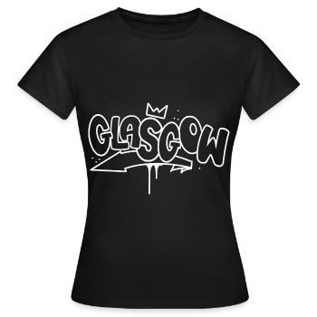 Glasgow Graffiti - T-shirt Femme - noir - Devant - AI Model Female 172 dark (172cm)