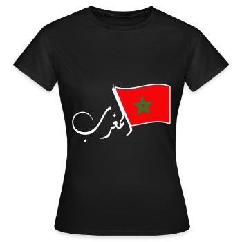 Maroc - T-shirt Femme - noir - Devant - AI Model Female 172 dark (172cm)