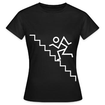 la façon de se glisser jusqu'à - T-shirt Femme - noir - Devant - AI Model Female 172 dark (172cm)