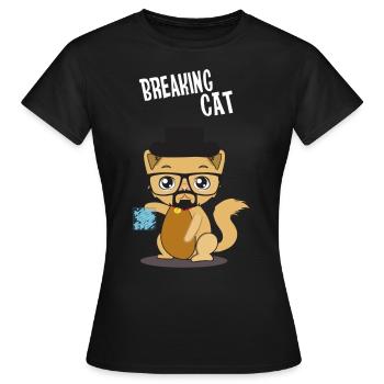 Süße Katze Heisenberg Cat Meth Blue - Frauen T-Shirt - Schwarz - Vorne - AI Model Female 172 dark (172cm)