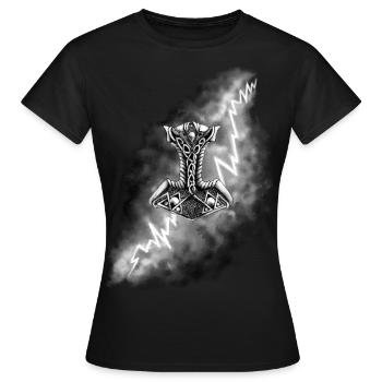 Marteau de Thor - T-shirt Femme - noir - Devant - AI Model Female 172 dark (172cm)